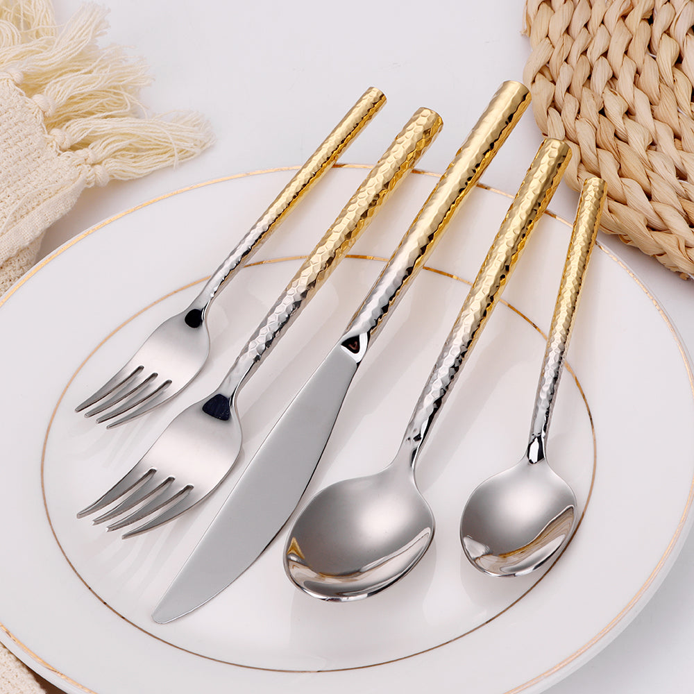 Plush Lux Gold & White store Designer Flatware