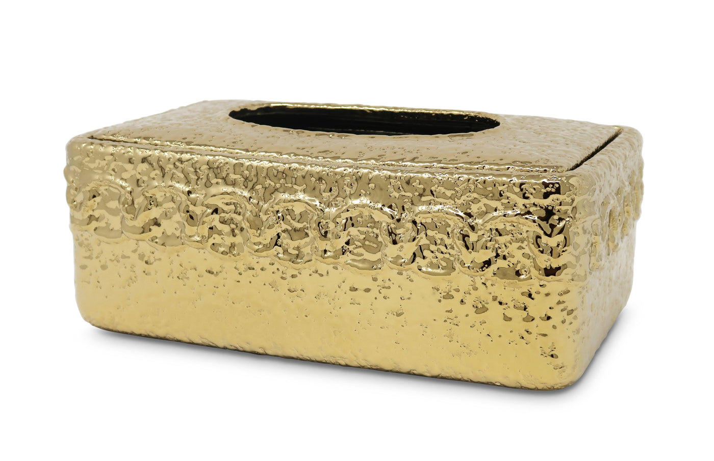 Hammered Gold Tissue Box
