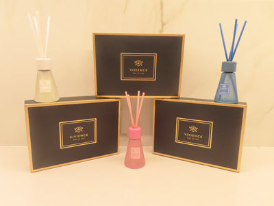 Set of 3 Cone Shaped Reed Diffusers Assorted Colors