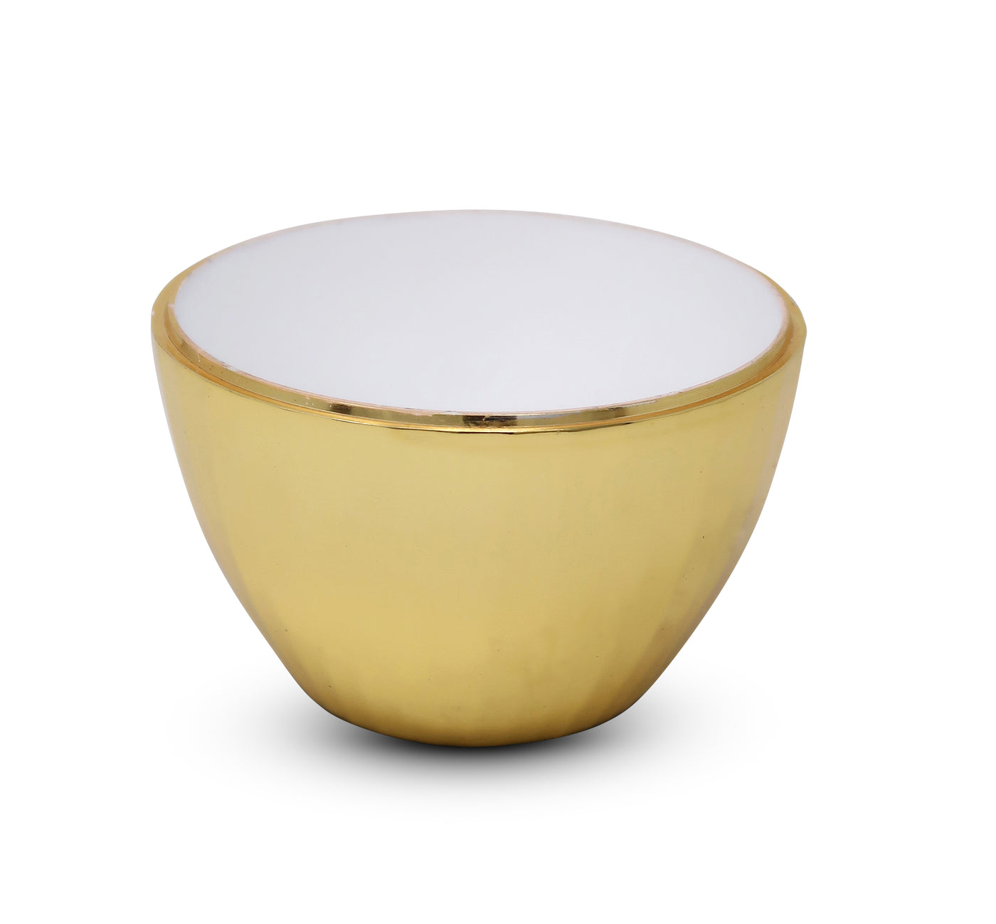 Gold Textured Apple Dish with Spoon