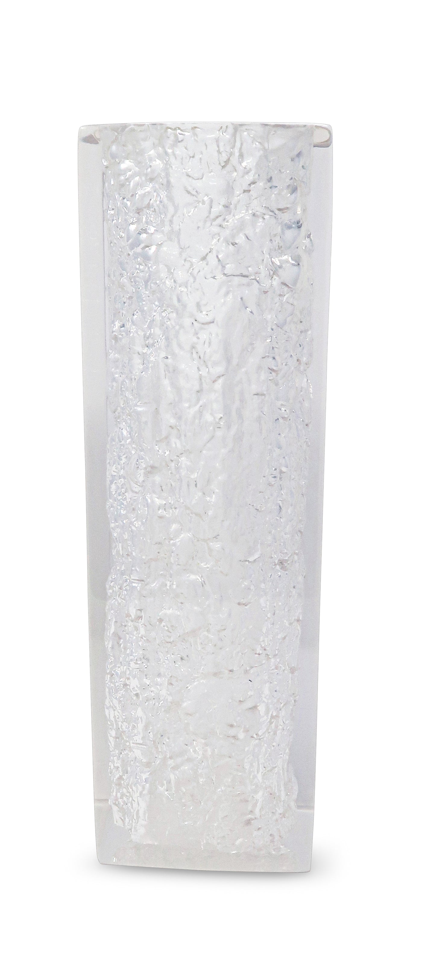 Acrylic Vase with Textured Design