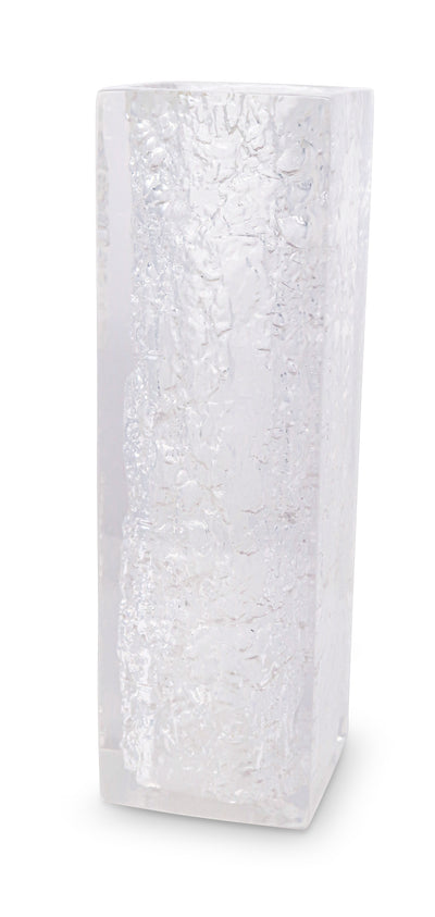 Acrylic Vase with Textured Design