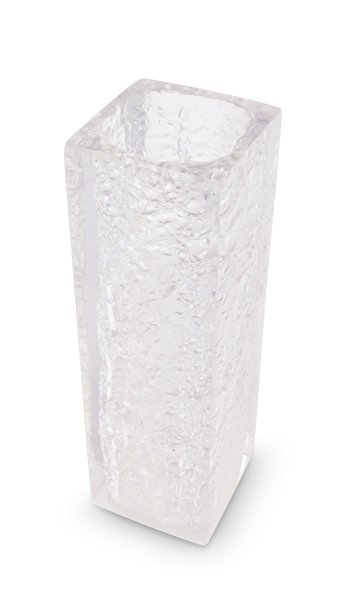 Acrylic Vase with Textured Design