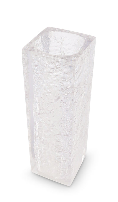 Acrylic Vase with Textured Design