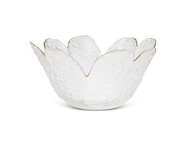 Flower Shaped Bowl with Gold Rim