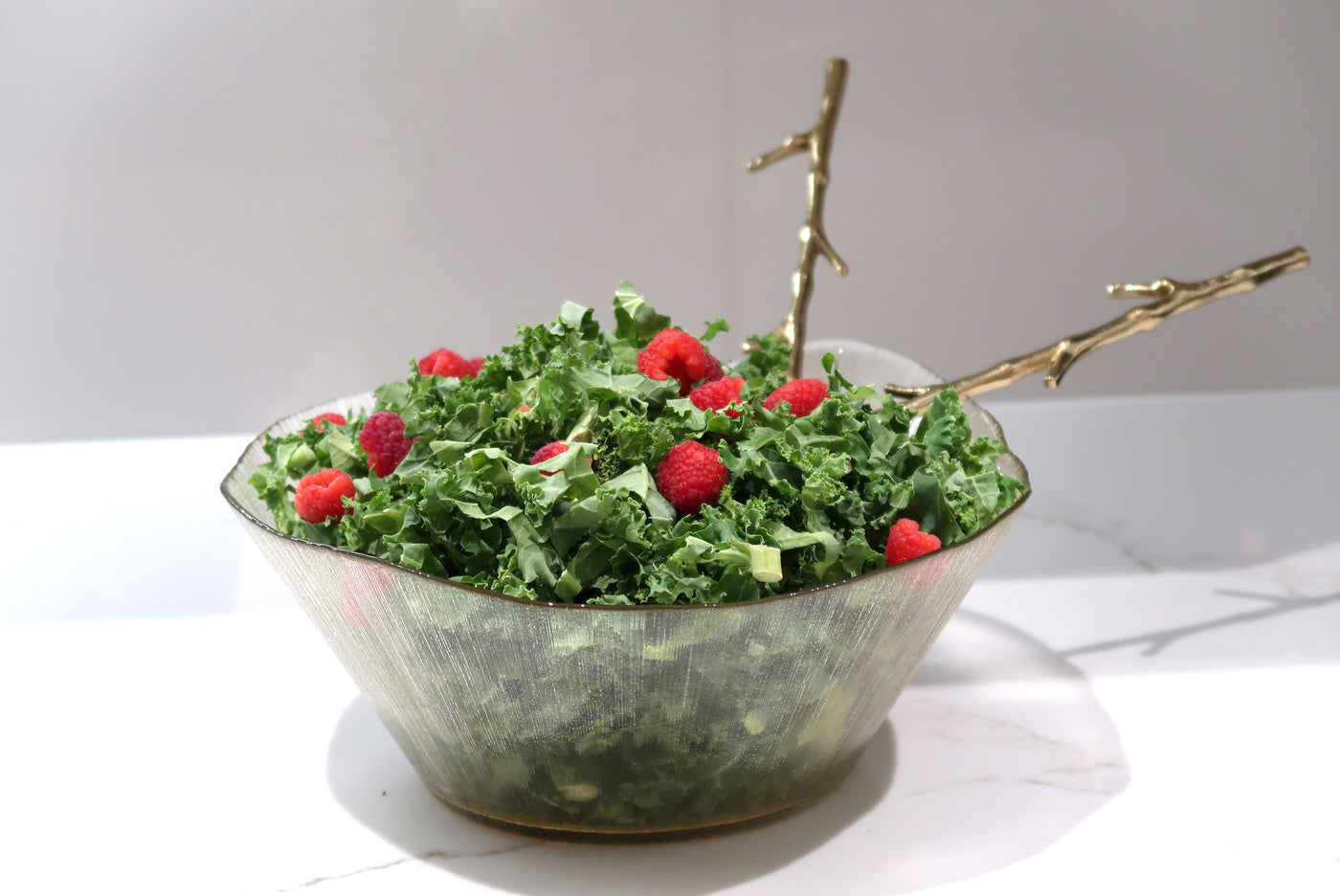 Gold Organic Shaped Salad Bowl