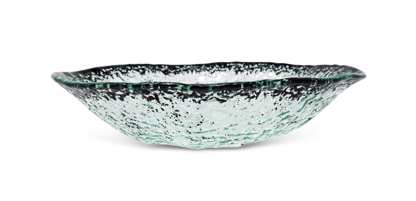 Salad Bowl with Scattered Black Design