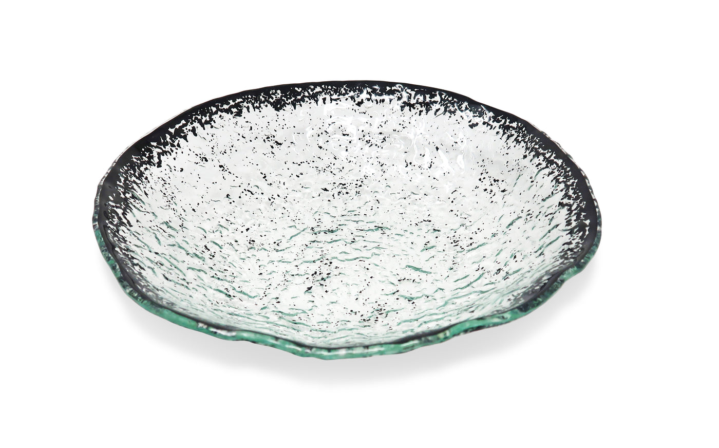 Salad Bowl with Scattered Black Design