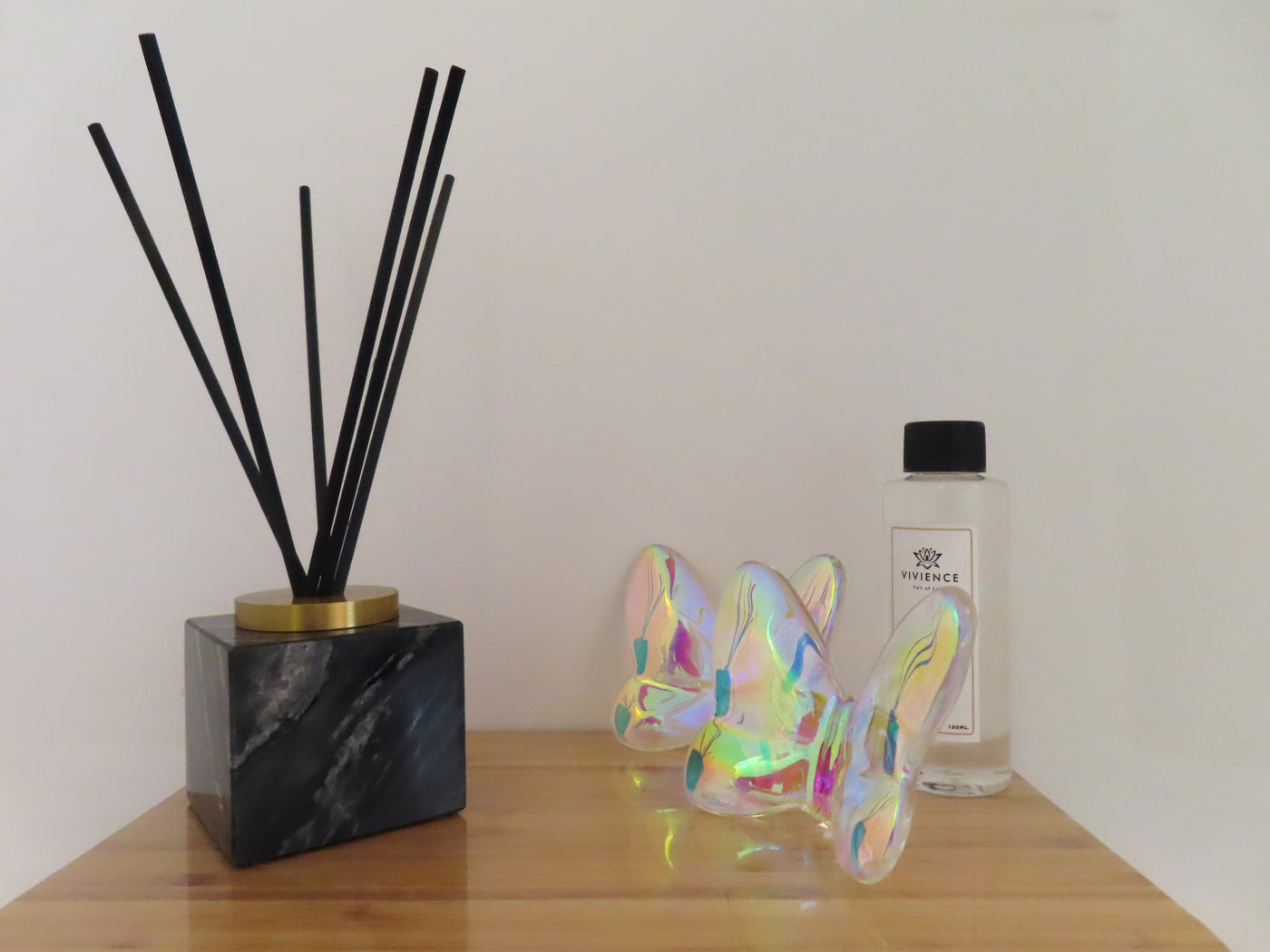 Black Marble Reed Diffuser, "Lily of the Valley" Scent