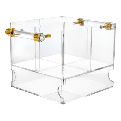 Acrylic Cutlery Holder with Clear Handles- 8.7"