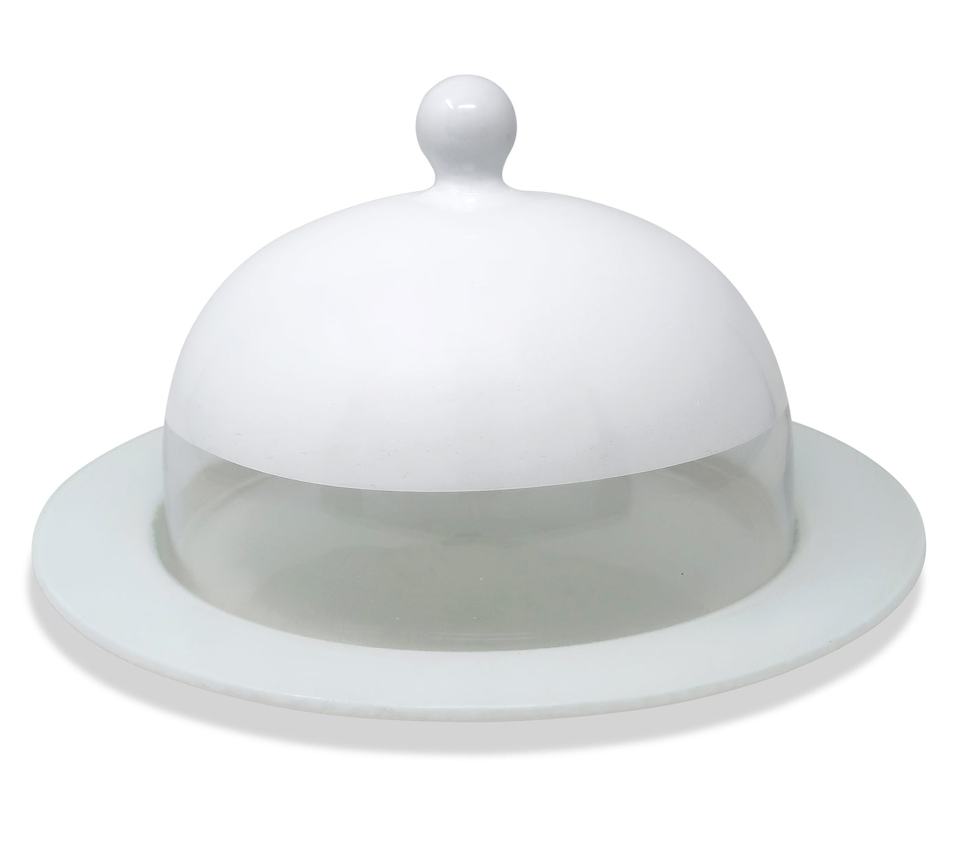 White and Glass Cake Dome