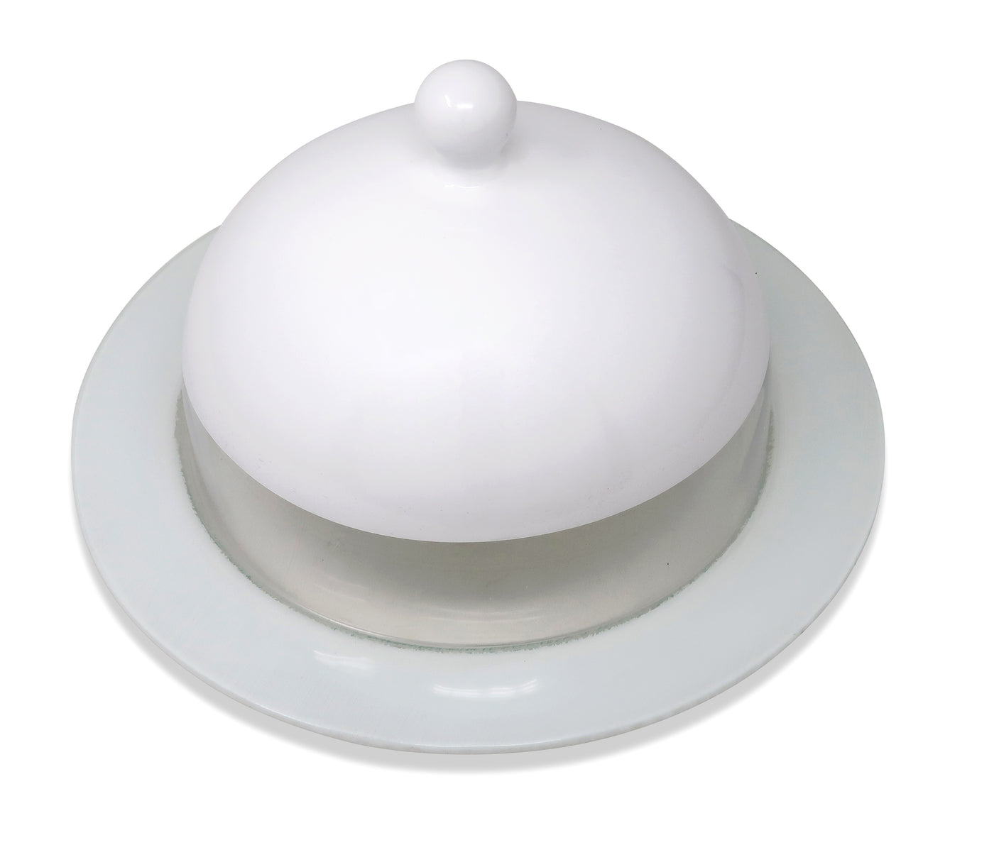 White and Glass Cake Dome