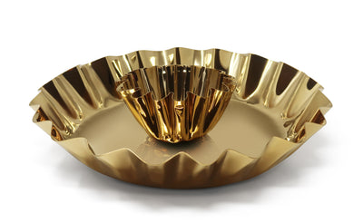 Stainless Steel Chip and Dip Bowl, 14.25"D