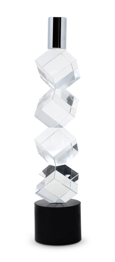 Crystal Candlestick with Diagonal Design(2 Sizes)