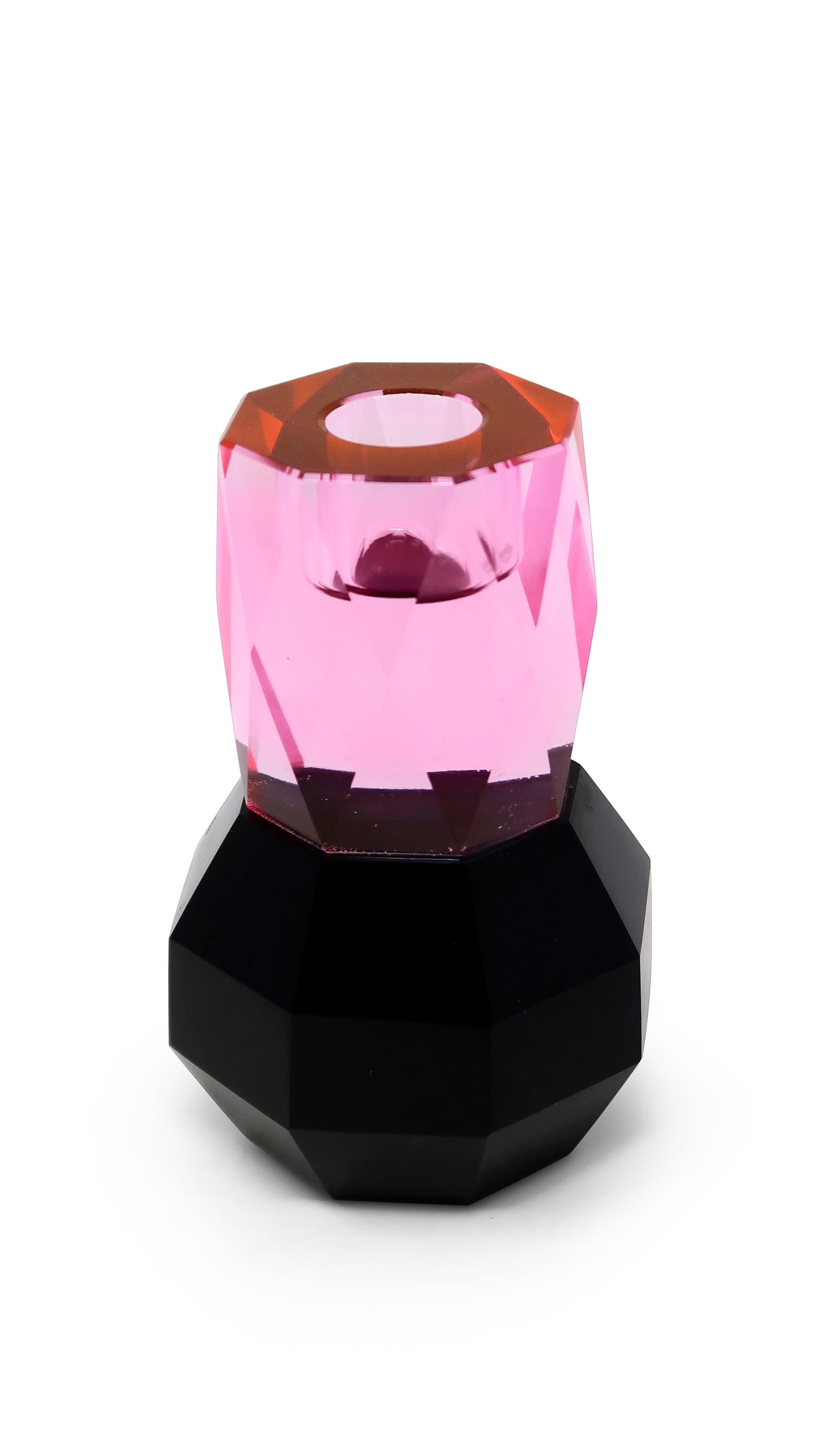 Two Tone Crystal Candle Holder