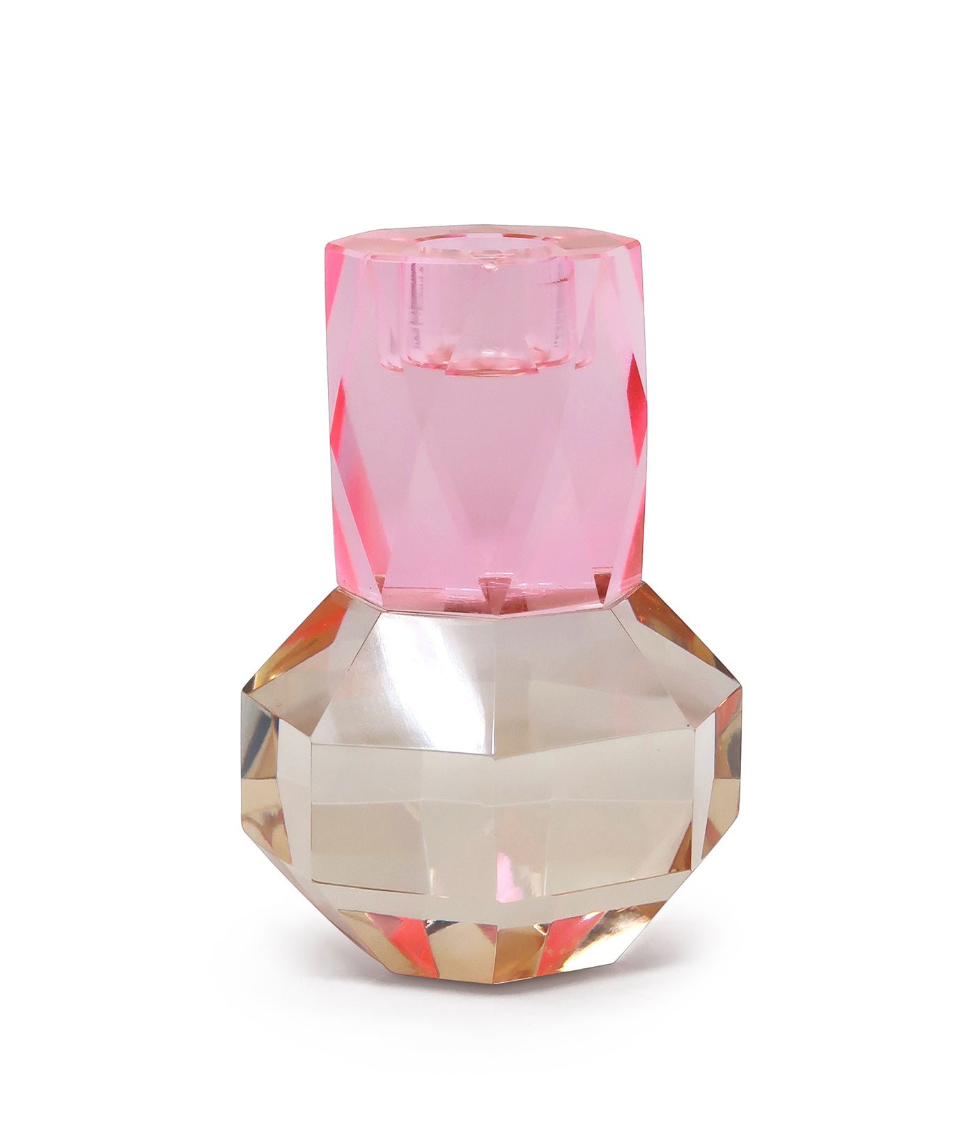 Two Tone Crystal Candle Holder