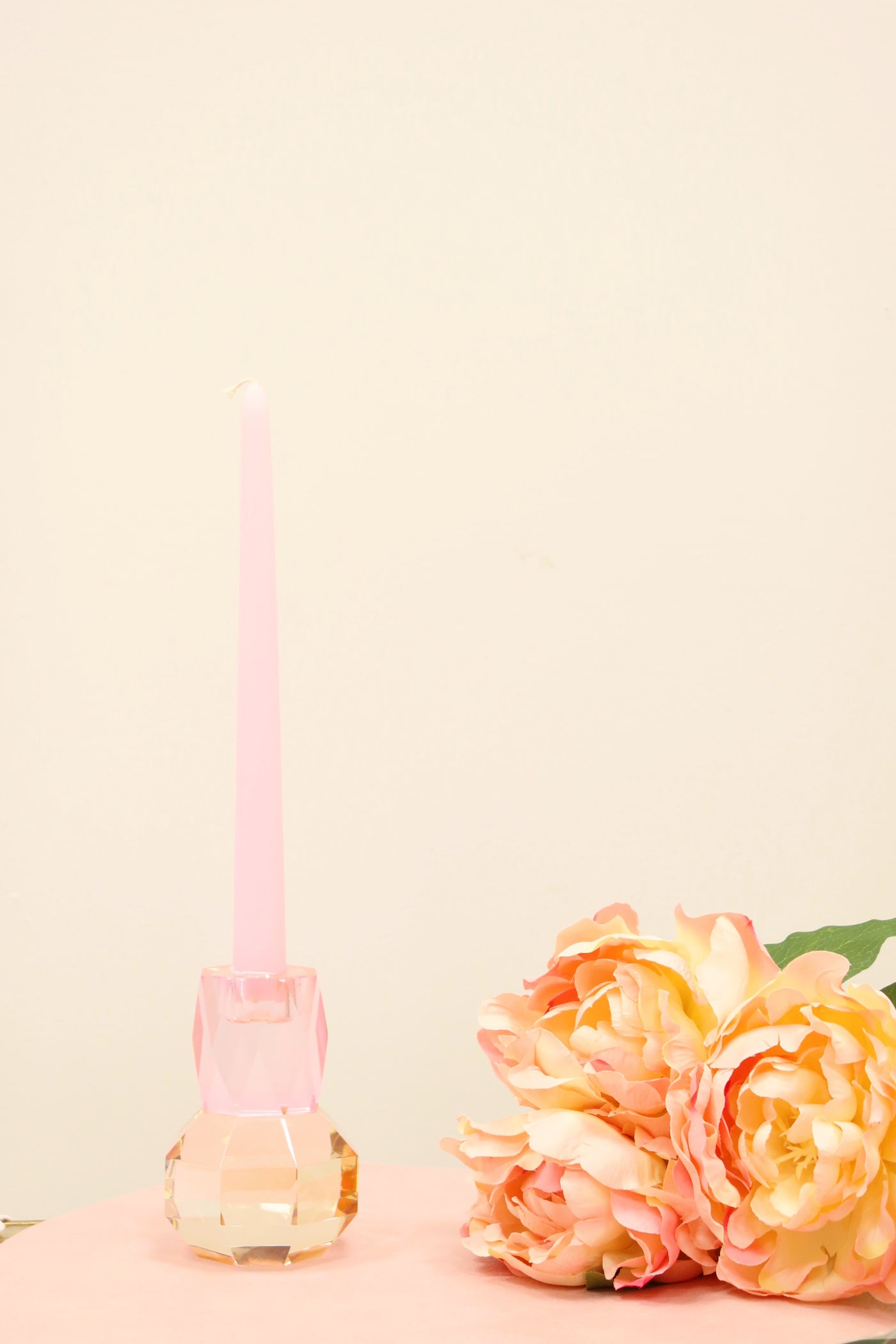 Two Tone Crystal Candle Holder