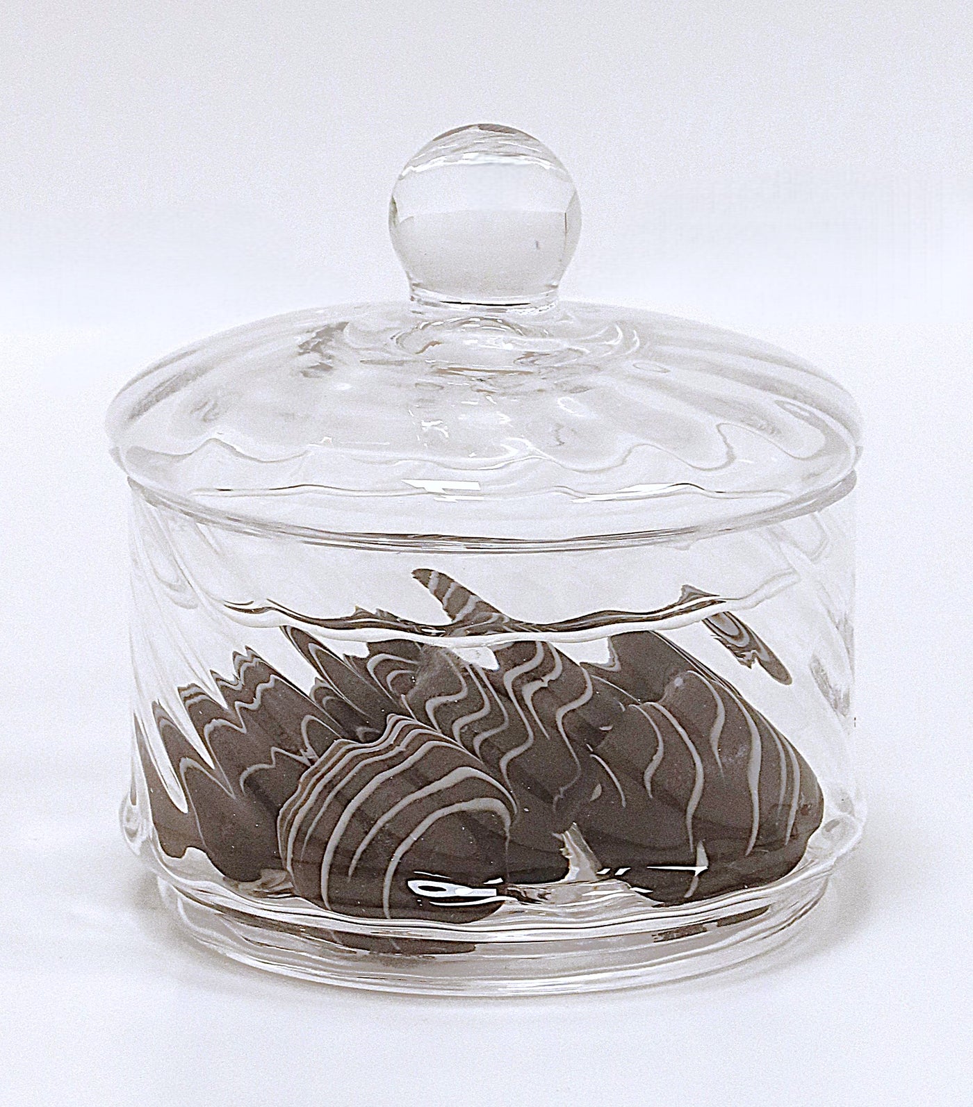 Liscio Ottico - Double Cookie Jar with Spiral Design