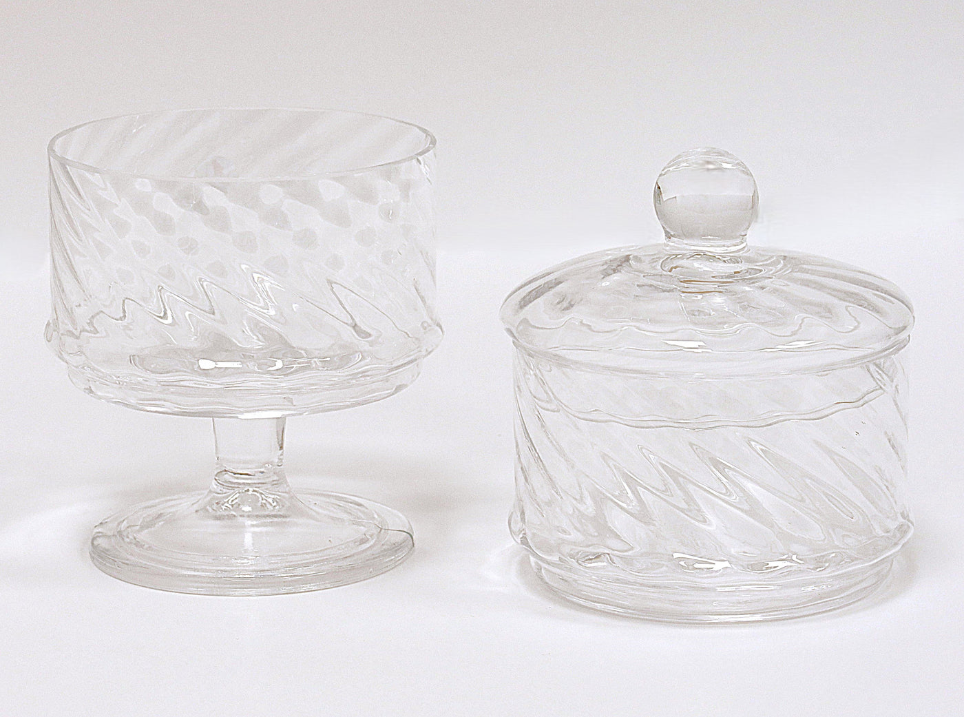 Liscio Ottico - Double Cookie Jar with Spiral Design