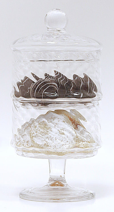 Liscio Ottico - Double Cookie Jar with Spiral Design