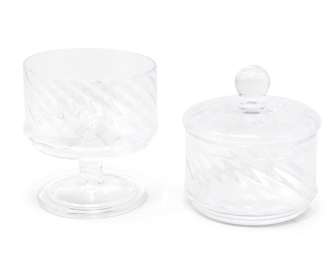 Liscio Ottico - Double Cookie Jar with Spiral Design