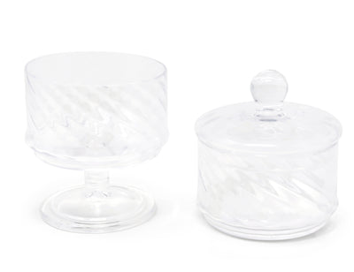 Liscio Ottico - Double Cookie Jar with Spiral Design