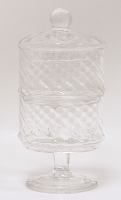 Liscio Ottico - Double Cookie Jar with Spiral Design