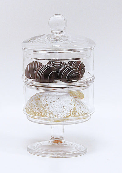 Liscio Ottico - Double Cookie Jar with Spiral Design