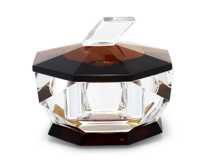 Crystal Candy Jar with Gold Base and Lid