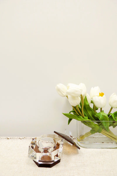 Crystal Candy Jar with Gold Base and Lid