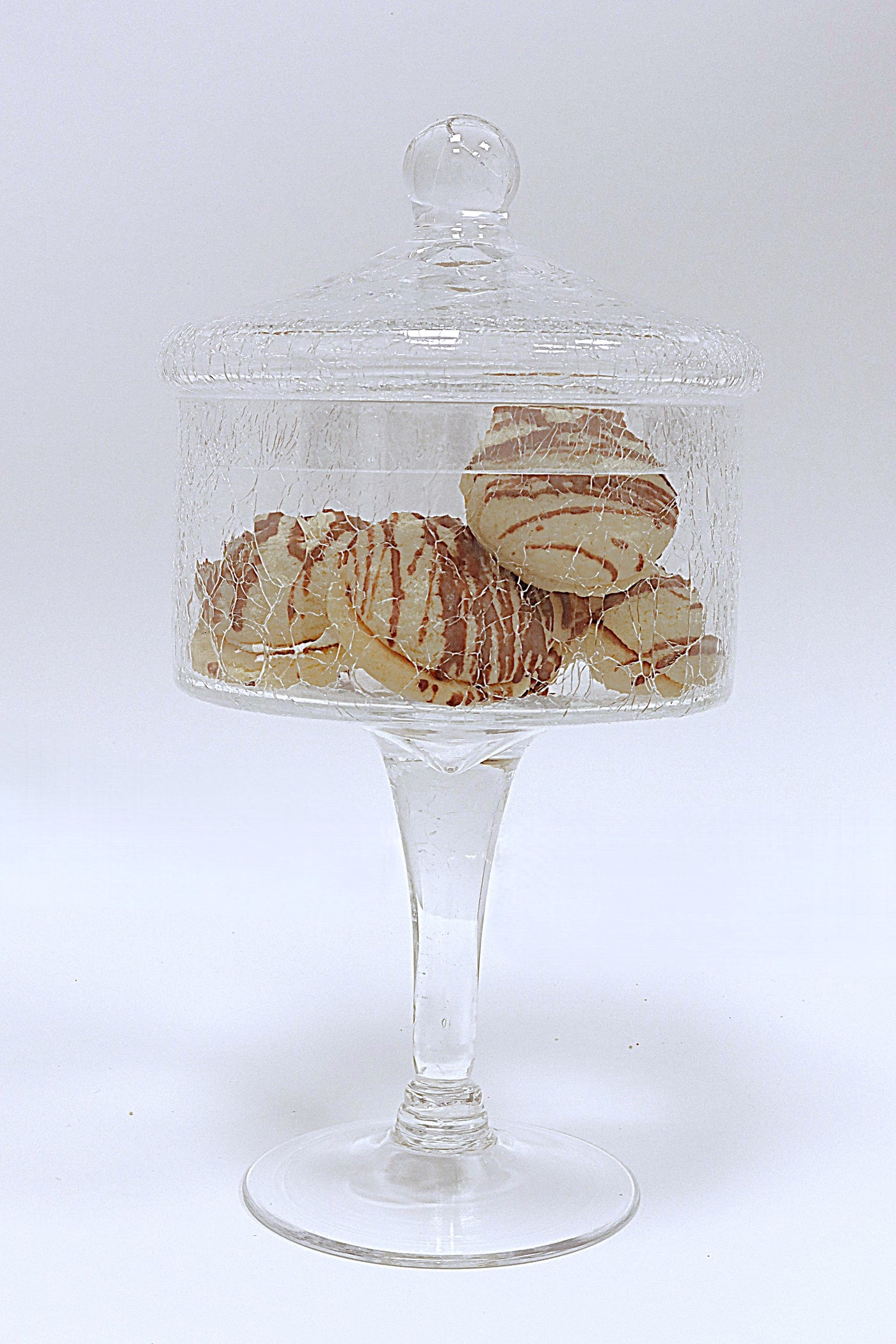 Liscio Ottico - Stemmed Cookie Jar with Ball Knob on Lid