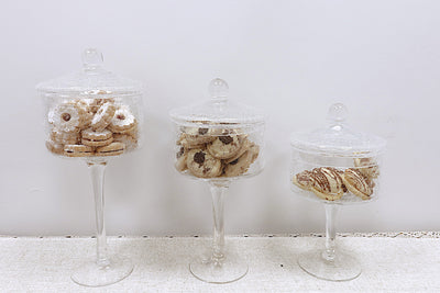 Liscio Ottico - Stemmed Cookie Jar with Ball Knob on Lid