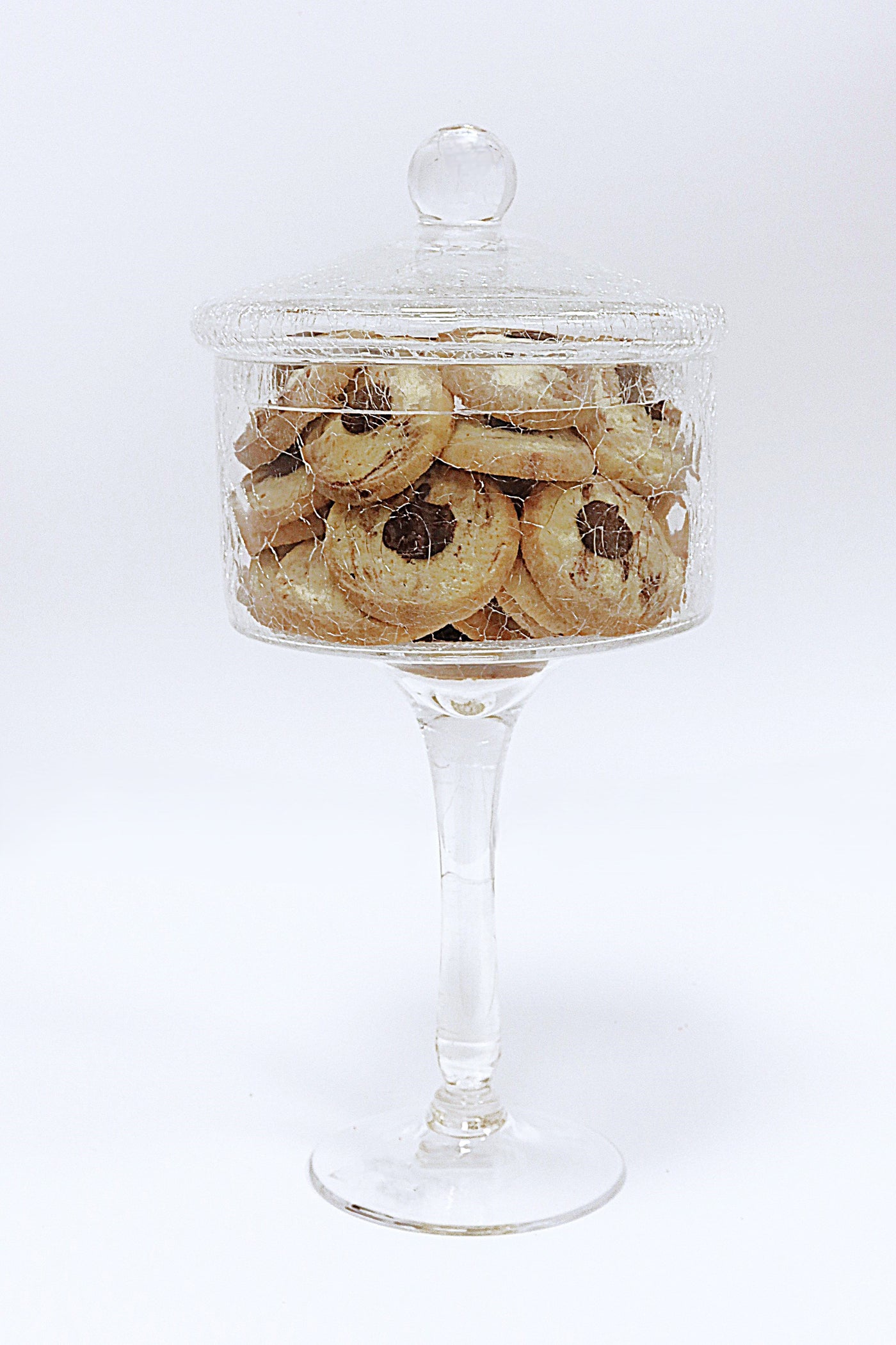 Liscio Ottico - Stemmed Cookie Jar with Ball Knob on Lid