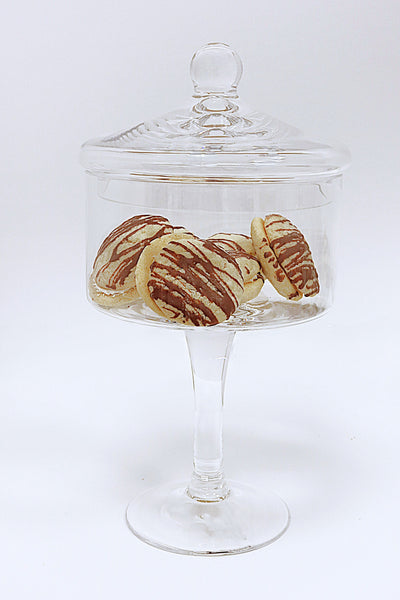 Liscio Ottico - Stemmed Cookie Jar with Ball Knob on Lid