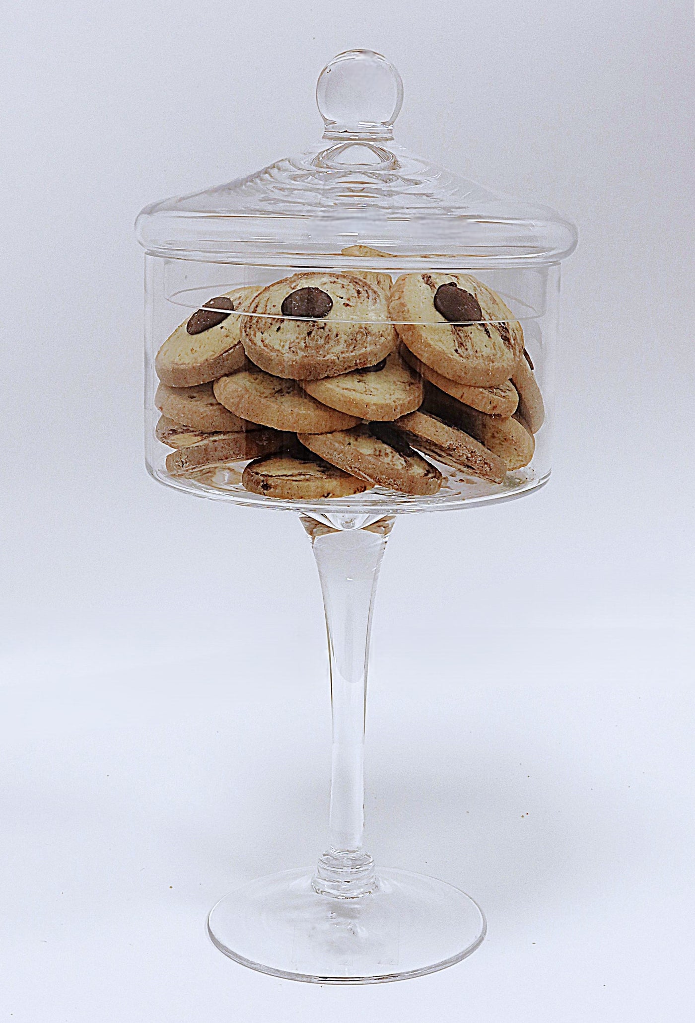 Liscio Ottico - Stemmed Cookie Jar with Ball Knob on Lid