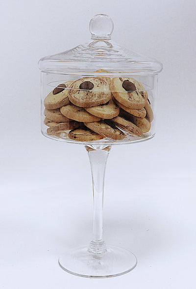 Liscio Ottico - Stemmed Cookie Jar with Ball Knob on Lid