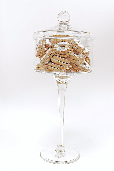 Liscio Ottico - Stemmed Cookie Jar with Ball Knob on Lid