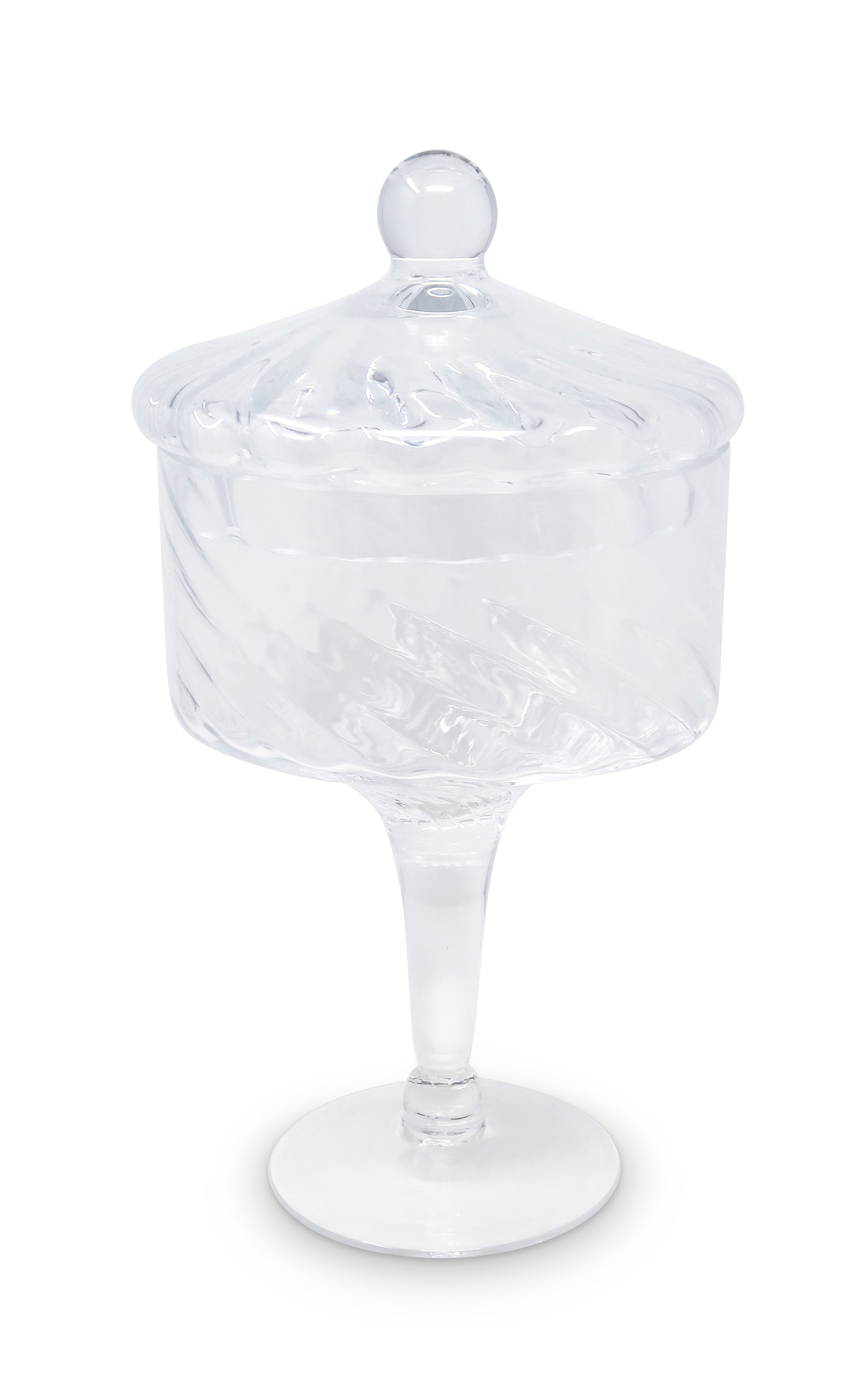 Liscio Ottico - Stemmed Cookie Jar with Ball Knob on Lid