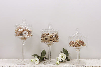 Liscio Ottico - Stemmed Cookie Jar with Ball Knob on Lid