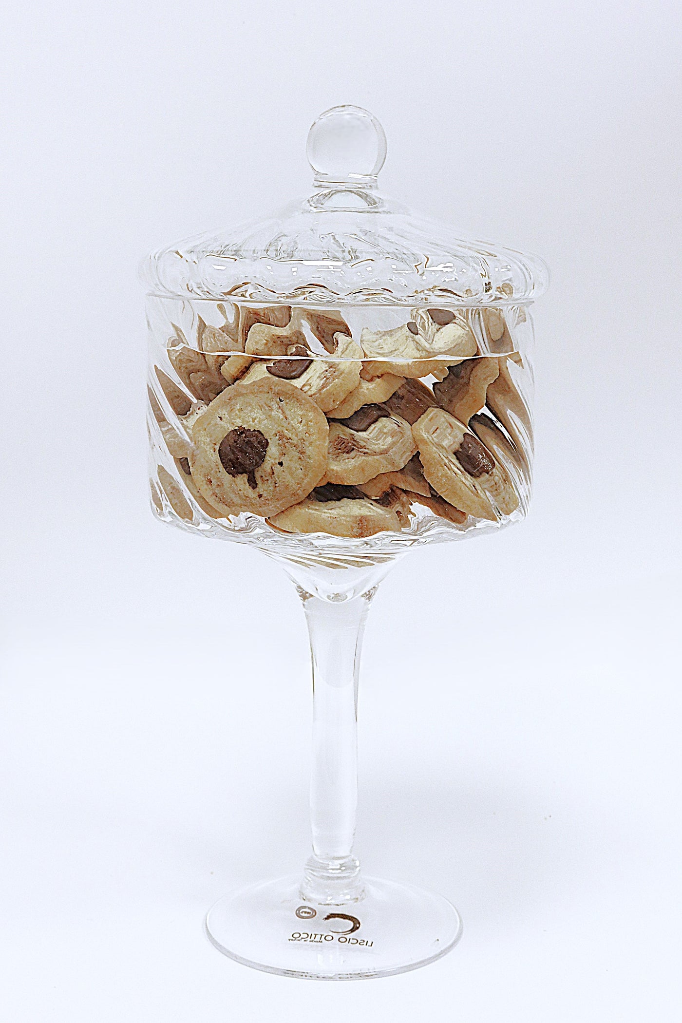 Liscio Ottico - Stemmed Cookie Jar with Ball Knob on Lid