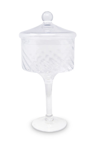 Liscio Ottico - Stemmed Cookie Jar with Ball Knob on Lid