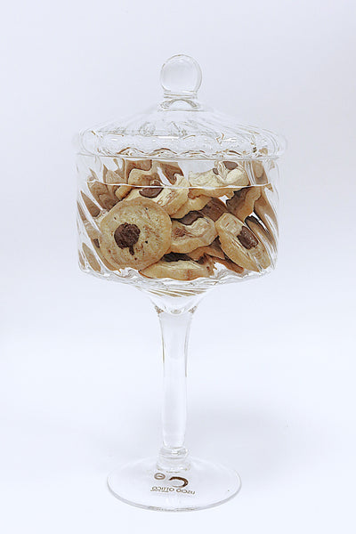 Liscio Ottico - Stemmed Cookie Jar with Ball Knob on Lid
