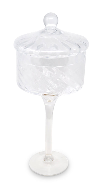 Liscio Ottico - Stemmed Cookie Jar with Ball Knob on Lid