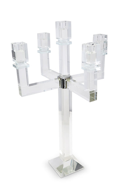 Square Shaped Crystal Candelabra (2 Sizes)