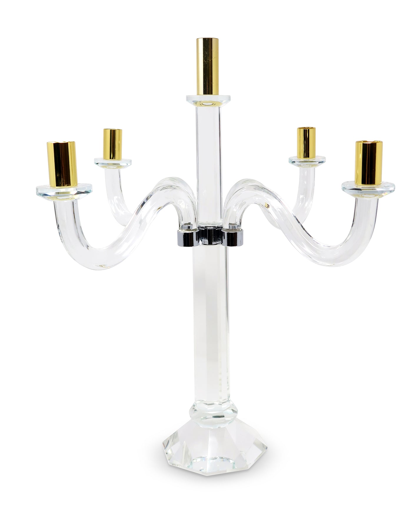 5 Light Candelabra with Gold or Silver Tip