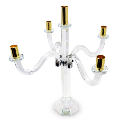 5 Light Candelabra with Gold or Silver Tip