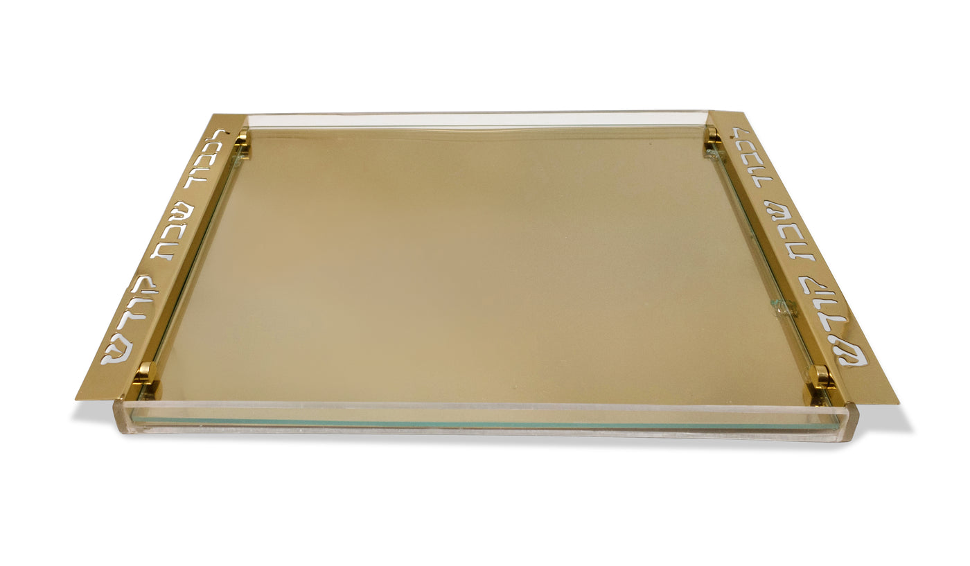 Acrylic Challah Tray with Imprinted Handles