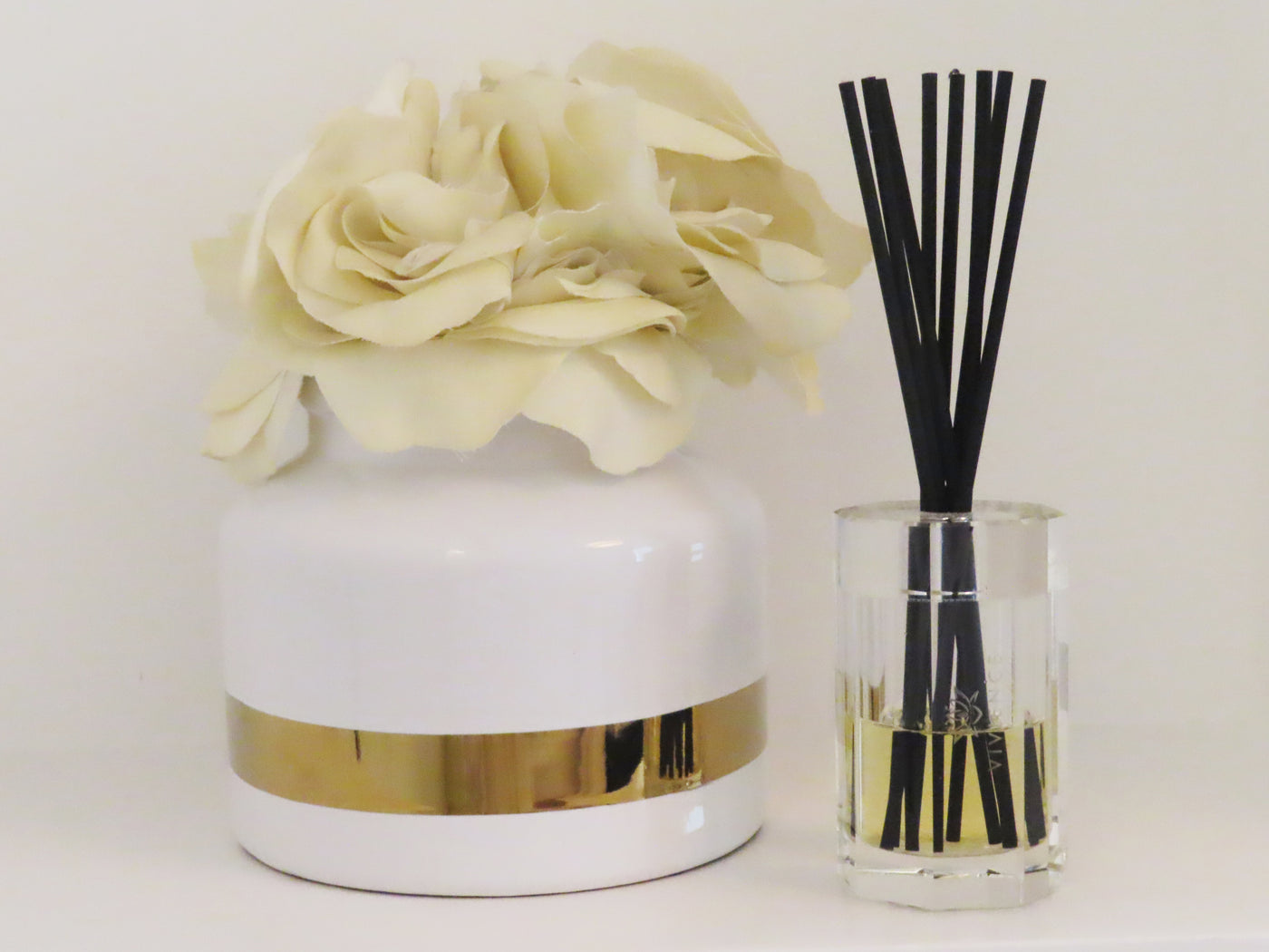 Clear Octagon Shape Reed Diffuser - "Lily of The Valley" Scent