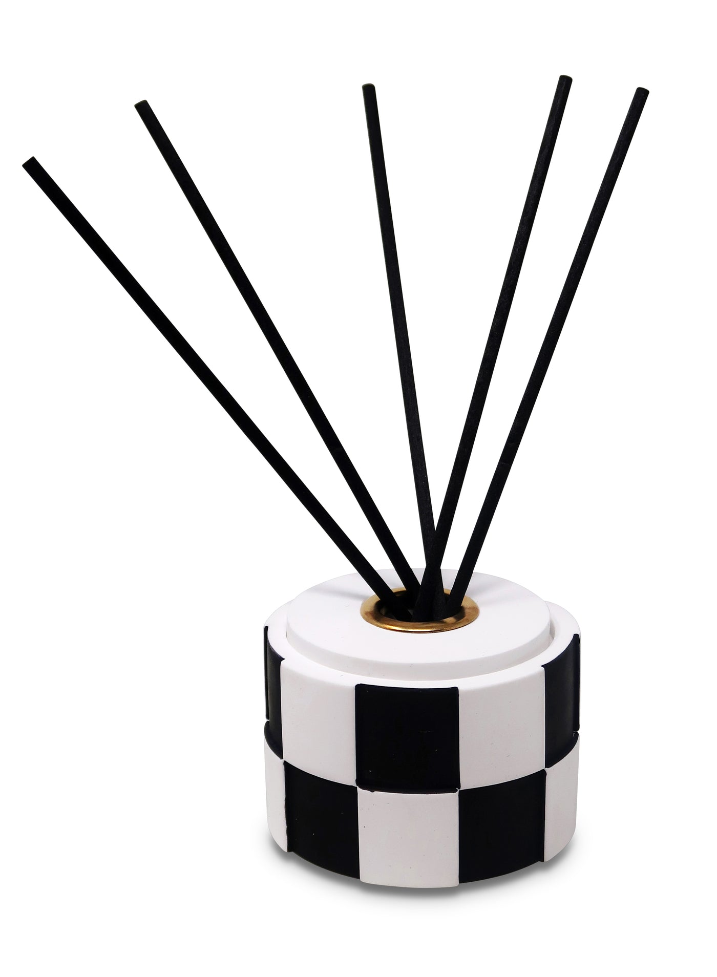 Black and White Checked Reed Diffuser