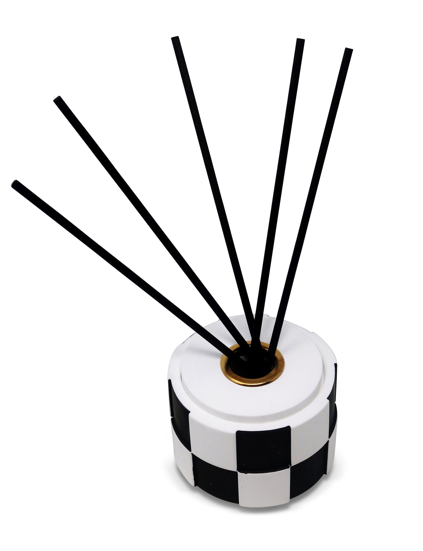 Black and White Checked Reed Diffuser